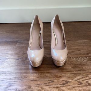 Stuart weitzman leather platform heel